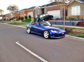2000 Honda S2000 with 18x8 Work Meister wheels