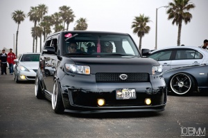 2009 Scion xB with 18x9.5 Work Euroline DH wheels