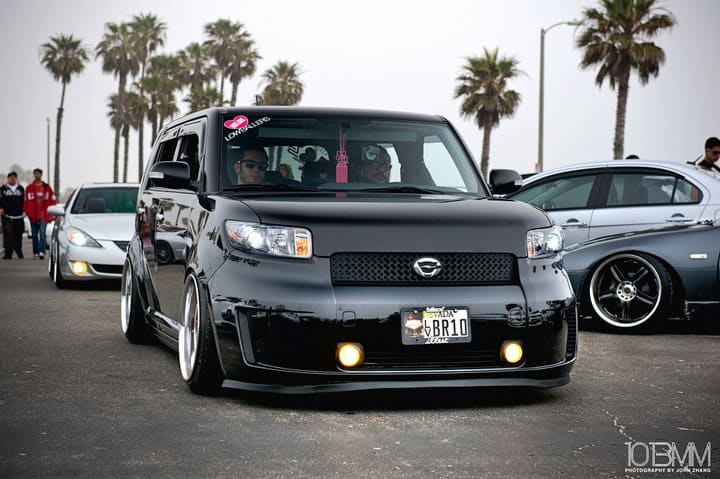 2009 Scion xB with 18x9.5 Work Euroline DH wheels