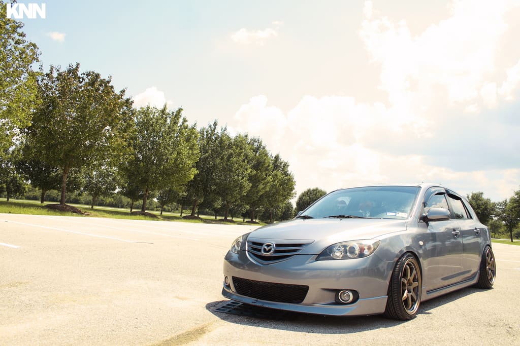 2005 Mazda Mazda3 with 17x8 Weds Sport SA-90 wheels