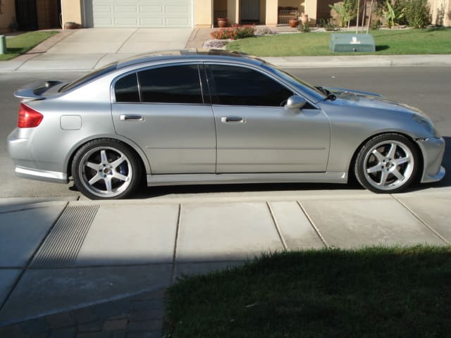 2003 Infiniti G35 with 19x8.5 Rays Engineering Volk Racing TE37 wheels