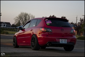 2006 Mazda Mazda3 with 17x8 Work Emotion CR-KAI wheels