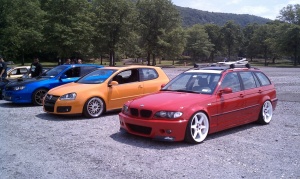2003 BMW 325 with 19x8.5 Varrstoen ES 2.2.2 wheels
