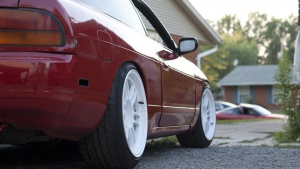 1992 Nissan S13 with 17x9.5 wheels