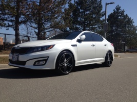 2014 Kia Optima with 19x8.5 2Crave Mach M7 wheels