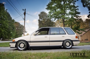 1988 Honda Civic with 15x8 Steel wheels Rebarreled wheels