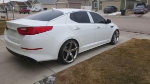 2014 Kia Optima with 20x8.5 Ruff R1 wheels
