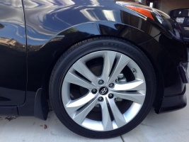 2013 Hyundai Elantra with 18x7.5 OEM Hyundai Genesis Coupe wheels