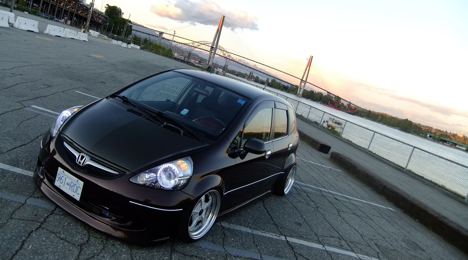 2007 Honda Fit with 16x8 Leon Hardiritt wheels