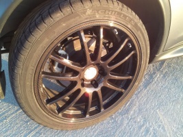 2012 Nissan Juke with 19x8.5 Enkei GTC-01 wheels