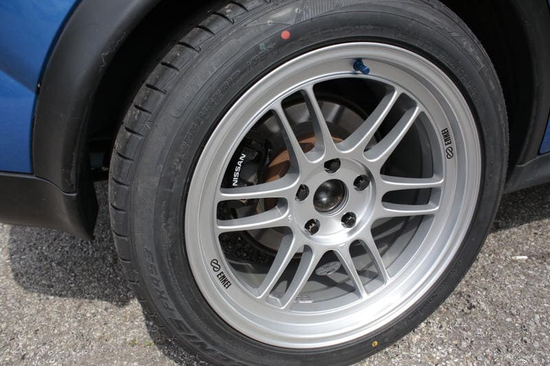 2013 Nissan Juke with 18x8.5 Enkei RPF1 wheels