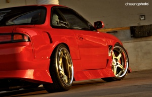 1996 Nissan S14 with 18x9 SSR D5R wheels