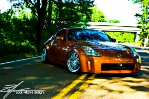 2003 Nissan 350Z with 19x8.5 Vossen VVS-082 wheels