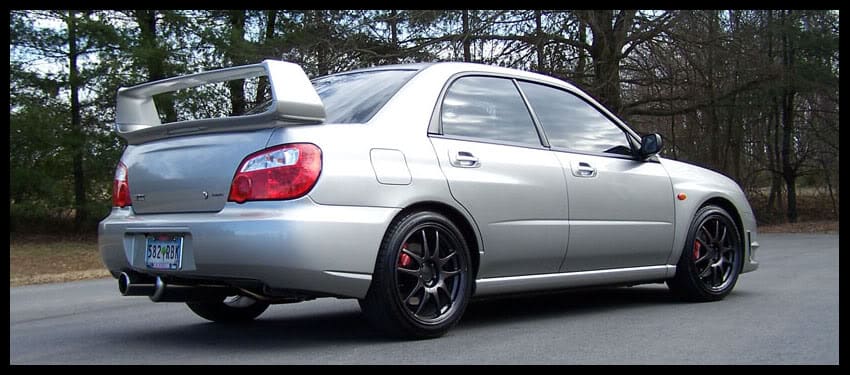 2004 Subaru Impreza with 17x8 Rota Torque wheels