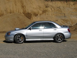 2004 Subaru Impreza with 17x8 wheels