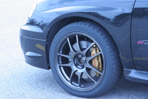 2005 Subaru Impreza with 18x8 Rota Torques wheels