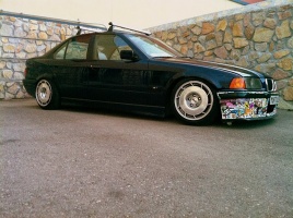 1996 BMW 318 with 16x9.5 Corvette C4 wheels