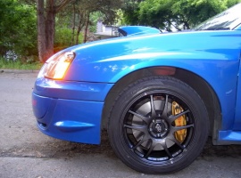2006 Subaru Impreza with 17x8 wheels