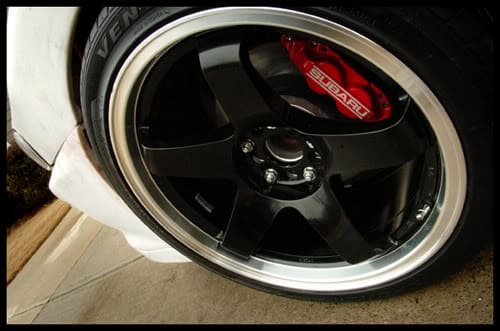 2001 Subaru Impreza with 18x9.5 Rota wheels