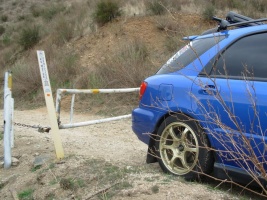 2006 Subaru Impreza with 17x8 Rota Boost wheels