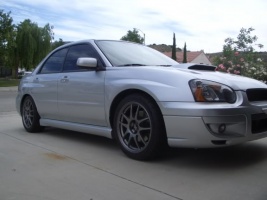 2005 Subaru Impreza with 17x8 wheels