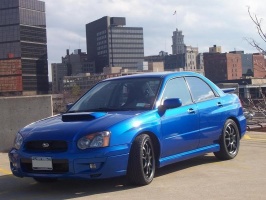 2004 Subaru Impreza with 18x8 Rota P1 wheels