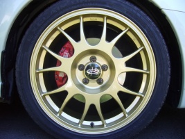 2006 Subaru Impreza with 18x8 Rota Formula wheels