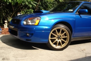 2005 Subaru Impreza with 18x8 Rota Tarmac 3 wheels