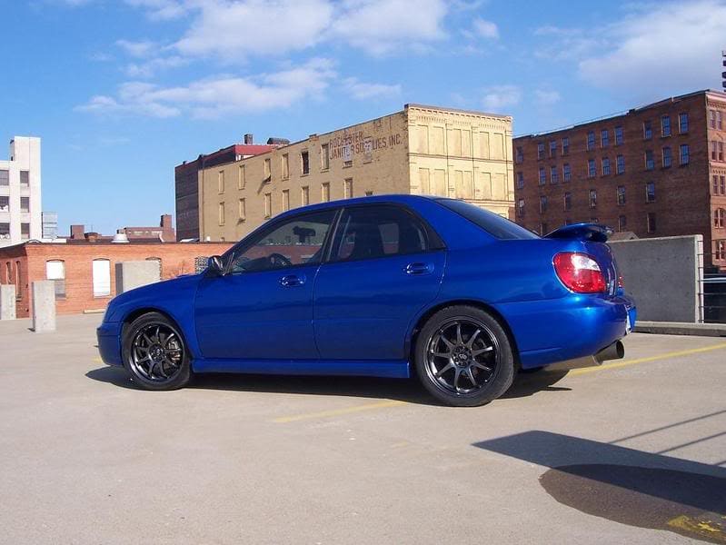 2004 Subaru Impreza WRX with 18x8 Rota P1 wheels