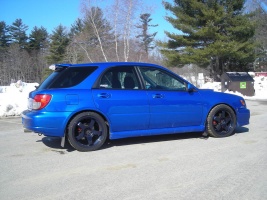 2006 Subaru Impreza with 18x8 Rota P45F wheels