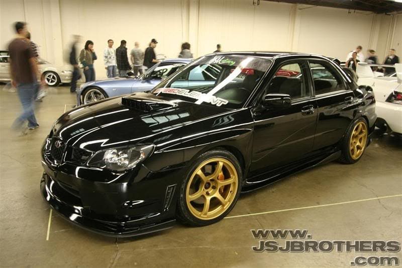 2006 Subaru Impreza with 18x9 Rota Boost wheels