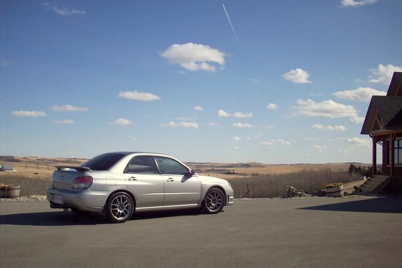 2005 Subaru Impreza with 17x8 Rota Torques wheels
