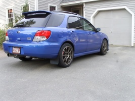 2007 Subaru Impreza with 17x8 Rota G-Force wheels