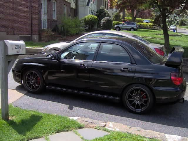 2004 Subaru Impreza WRX with 18x8 Rota Tarmac 3 wheels