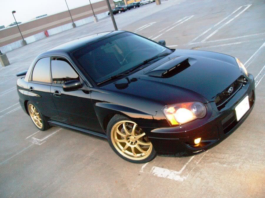 2004 Subaru Impreza with 18x8 Rota P1 wheels