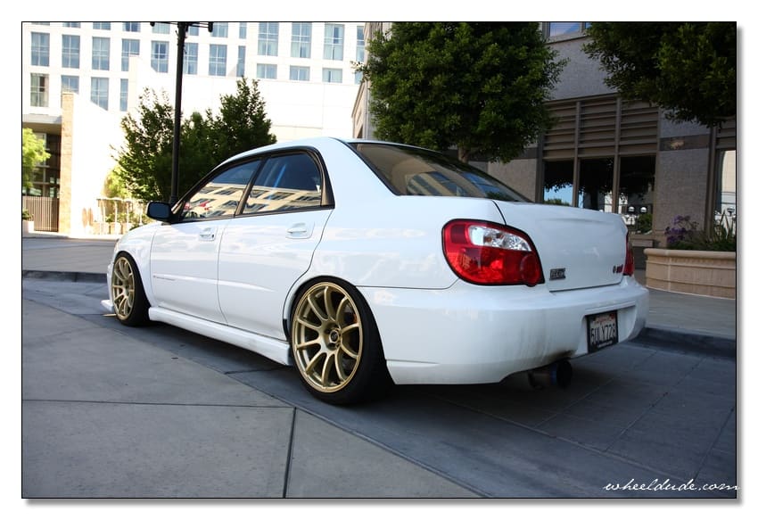 2004 Subaru Impreza with 18x9 Rota G-Force wheels