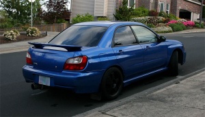 2004 Subaru Impreza with 17x8 Rota wheels