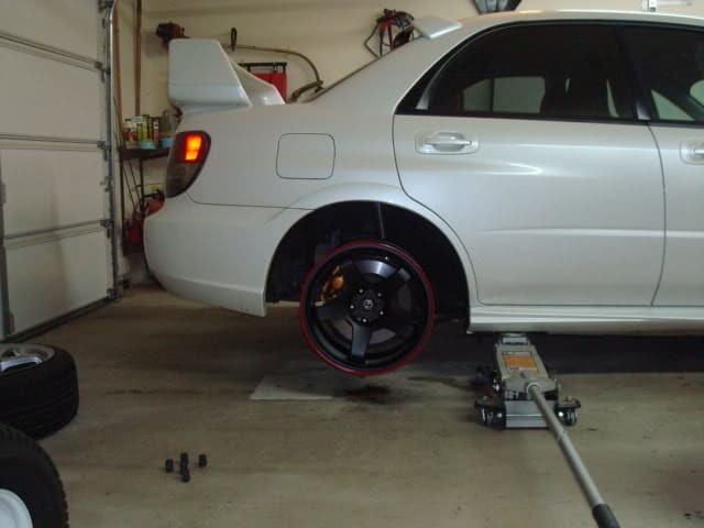 2004 Subaru Impreza with 17x9 Rota wheels