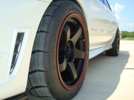 2006 Subaru Impreza with 17x9 Rota P45 wheels