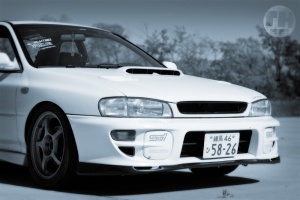 2000 Subaru Impreza with 17x7.5 Rota Attack wheels