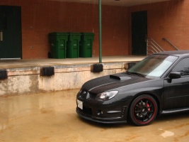 2006 Subaru Impreza with 18x8 Rota P1 wheels