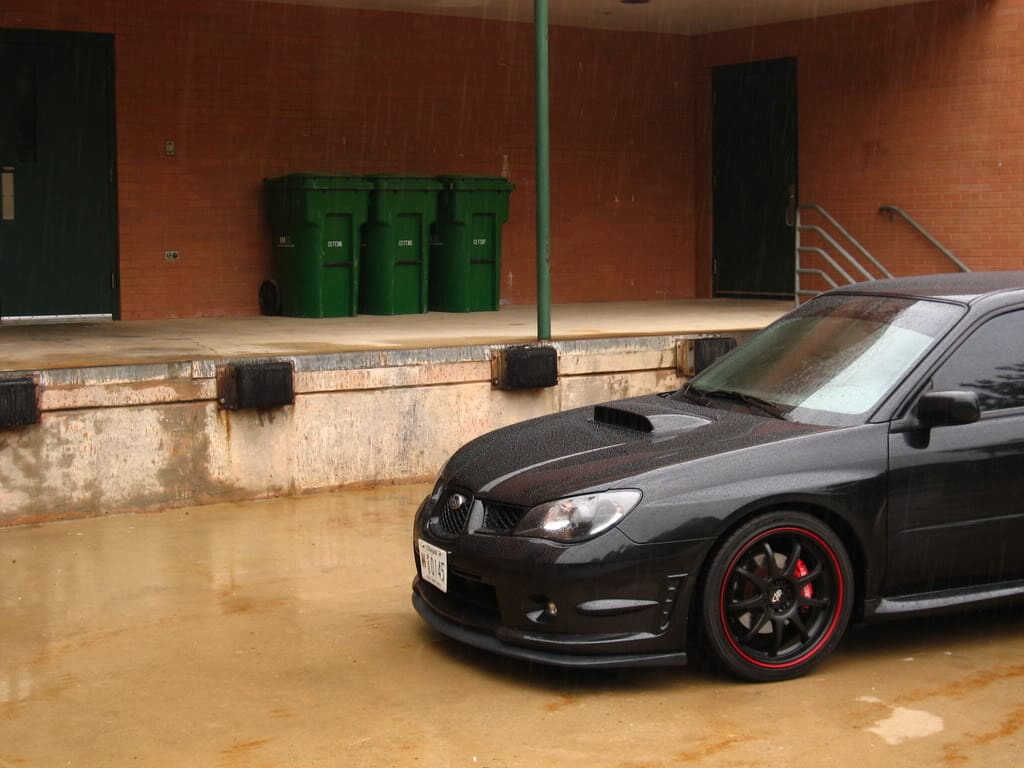 2006 Subaru Impreza with 18x8 Rota P1 wheels