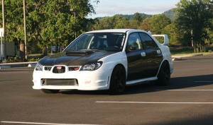 2006 Subaru Impreza with 17x9.5 Rota P45R wheels