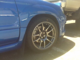 2007 Subaru Impreza with 17x9 Rota wheels
