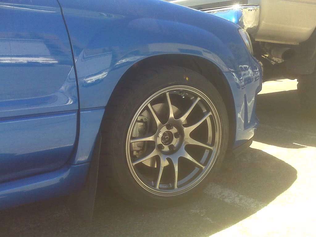 2007 Subaru Impreza with 17x9 Rota wheels