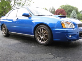 2004 Subaru Impreza with 17x8 Rota Torques wheels