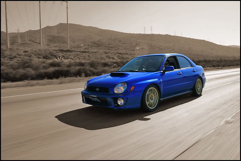 2003 Subaru Impreza with 17x8 wheels