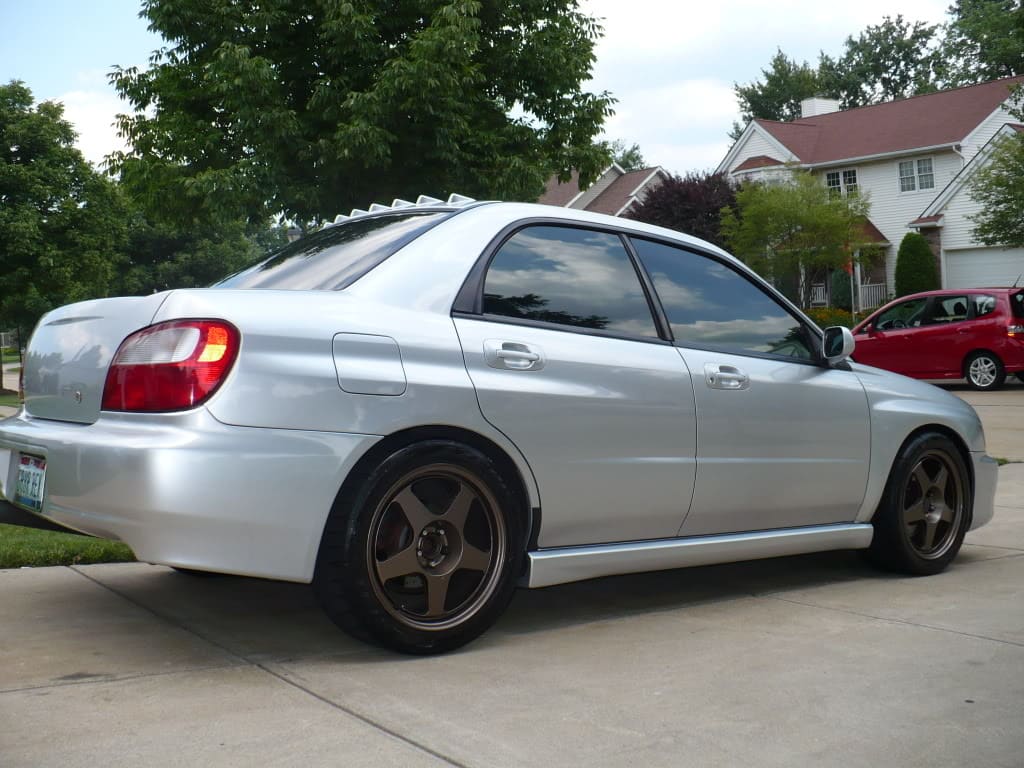2002 Subaru Impreza with 17x8.5 Rota Slipstream wheels