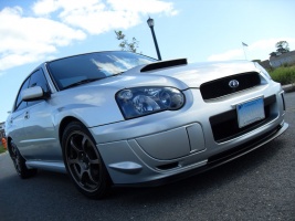 2004 Subaru Impreza with 17x8 Rota Boost wheels