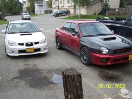 2006 Subaru Impreza with 17x9 Rota Torque wheels